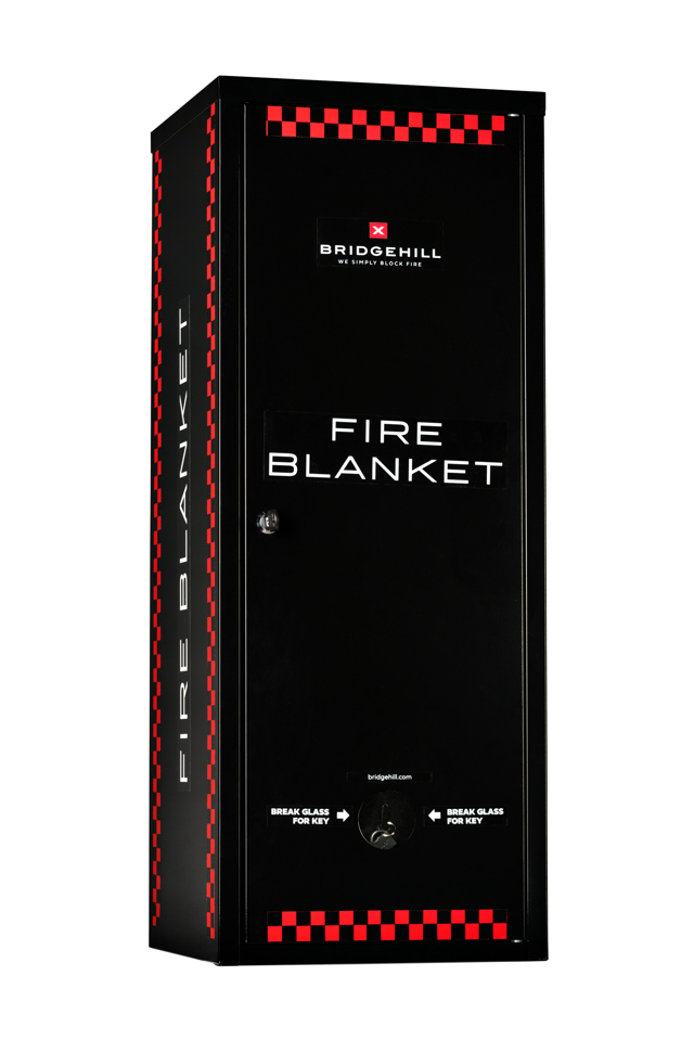 Cabinet for fire blankets, Bridgehill